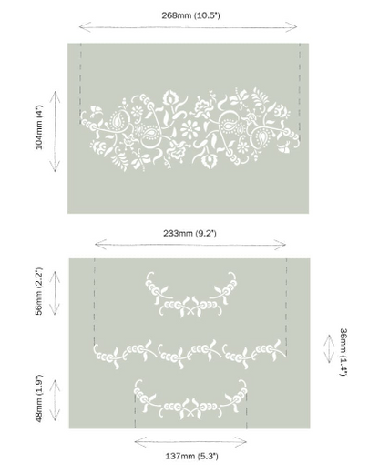 PaisleyFloral Annie Sloan Stencil