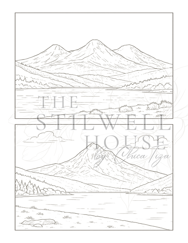 Oregon Winds Collection – Watercolor Coloring Pages | Stilwell Scenes