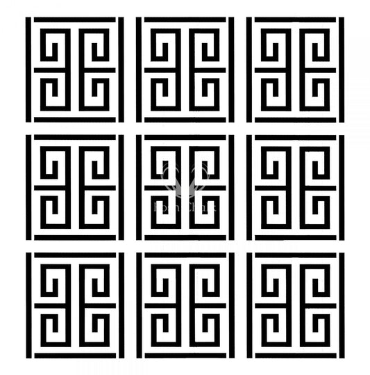 Posh Chalk Stencil Greek Maze 50x50cm