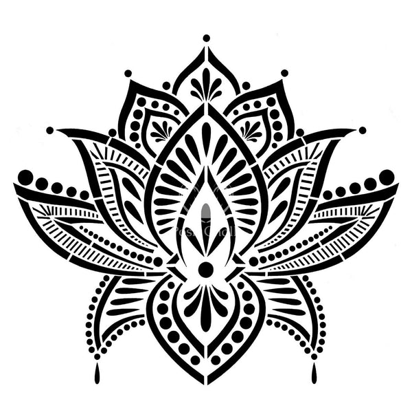 Posh Chalk Stencil Lotus Blossom 30x30cm