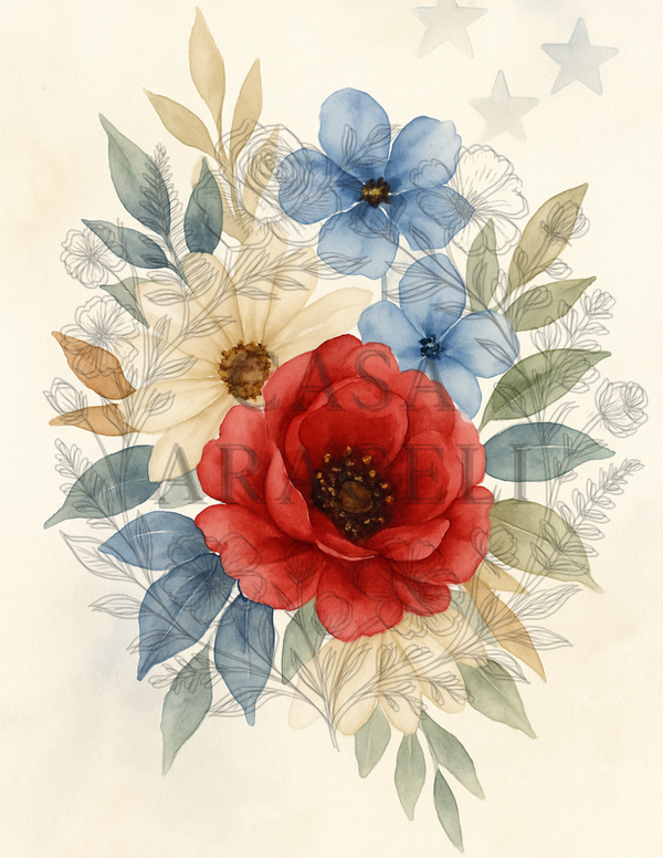 Liberty Garden Set
A Patriotic Watercolor Decoupage Collection by Casa Araceli