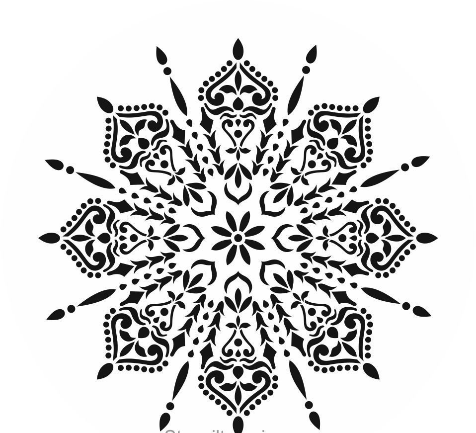 Posh Chalk Stencil Spider Mandala 40x40cm