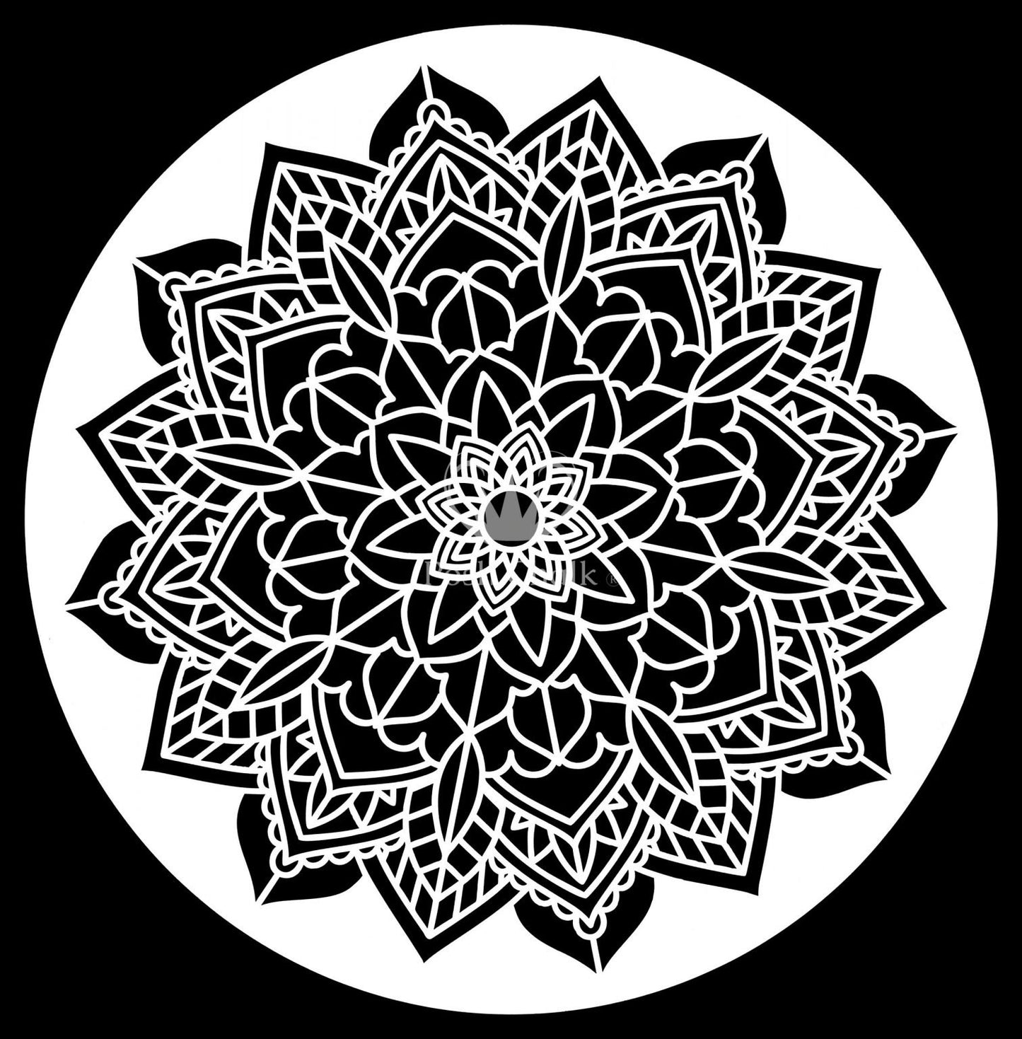 Posh Chalk Stencil Wall Mandala 80x80cm