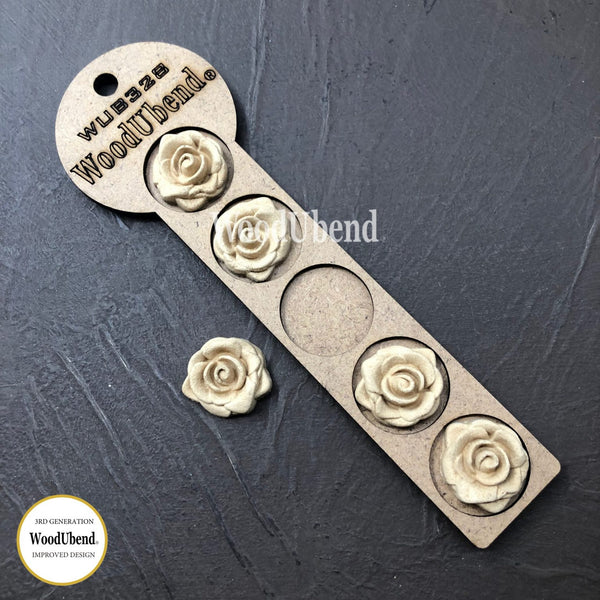 Pack of Five Small Rose WUB0328 3x3cm