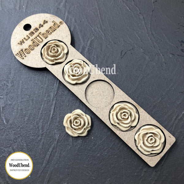 Pack of Five Swirl Rose Buds WUB0344 2.7x2.7cm