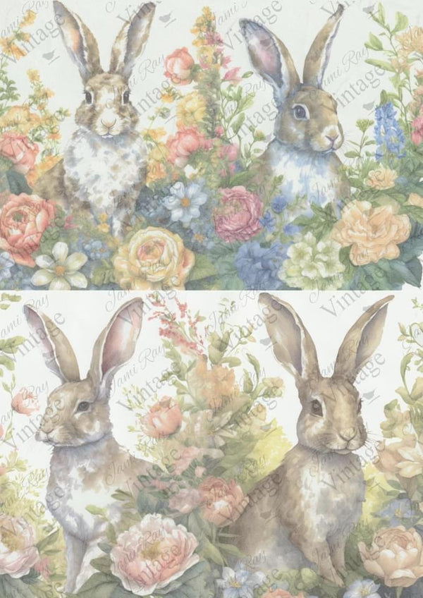 Four Bunnies| JRV Rice Paper