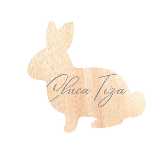 Sitting Bunny Wood Cutout – Paintable Shape for Spring & Easter Decor (7”–18”)