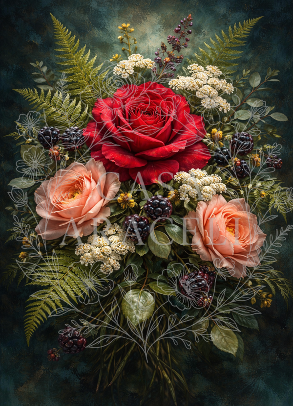 Wild Rose and Bramble  - Decoupage Paper | Casa Araceli by ChicaTiza