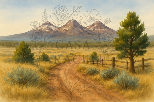 Sage Wind – The Three Sisters, Oregon  24x36 Rice Paper | Casa Araceli