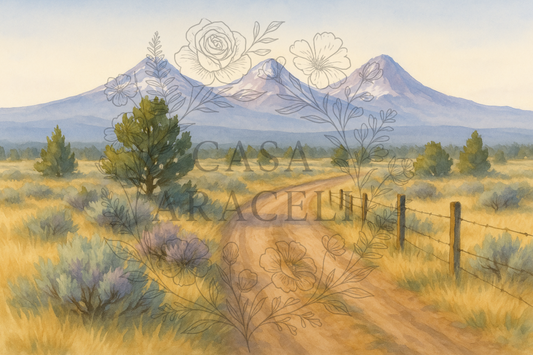 Lavender Sisters – The Three Sisters, Oregon  24x36 Rice Paper | Casa Araceli