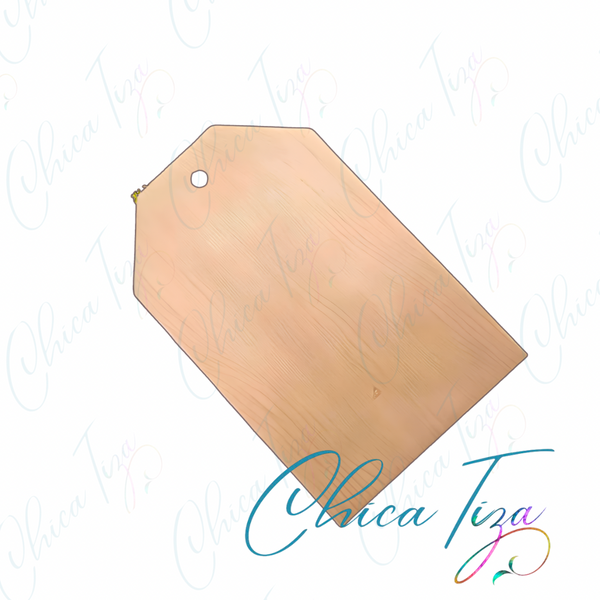 Wooden Tag blank and Cutout ChicaTiza