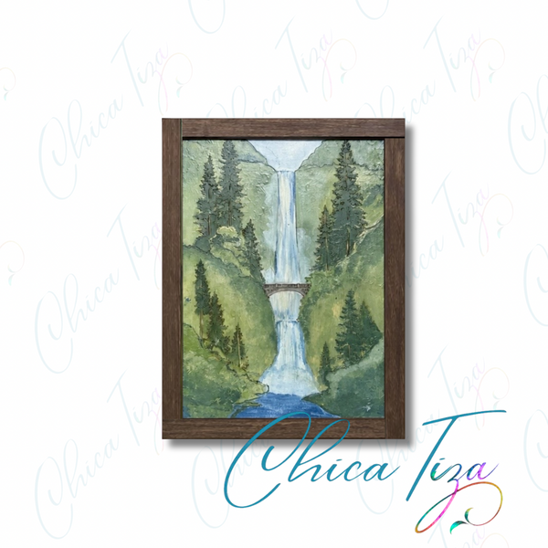 Multnomah Falls Wood Canvas by ChicaTiza
