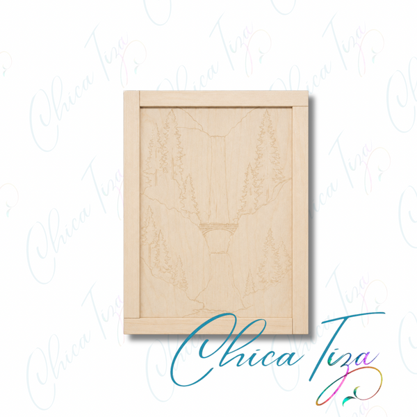 Multnomah Falls Wood Canvas by ChicaTiza