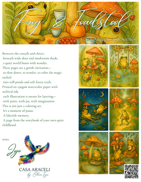 Frog and Toadstool – Casa Araceli Art Scene Kit