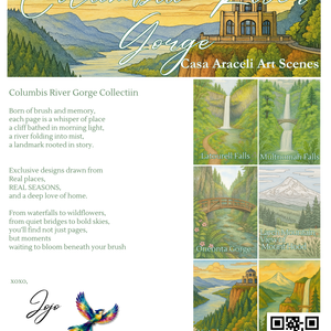Columbia River Gorge Casa Araceli painting kit with six landmark art scenes