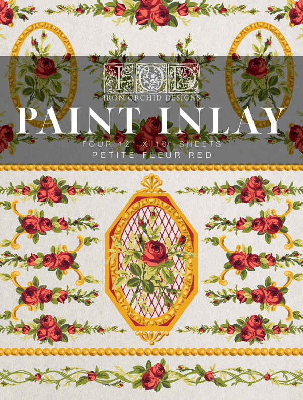 PETITE FLEUR RED IOD PAINT INLAY 12X16 PAD™