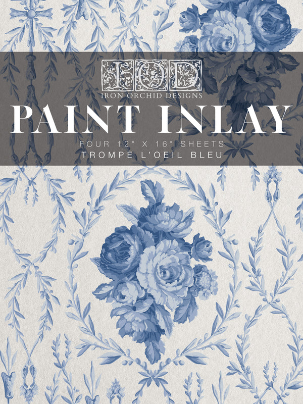 IOD Trompe l’oeil Bleu IOD Paint Inlay 12x16 Pad™