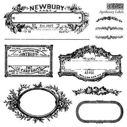 APOTHECARY LABELS 6X6 IOD STAMP™
