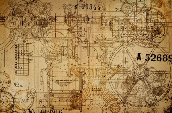 Mechanics Decoupage Paper  - Roycycled Treasures