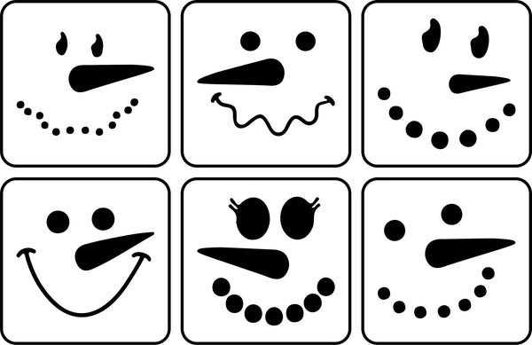 Snowman Faces  | JRV Stencils