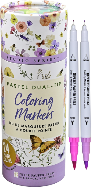Studio Series Dual-Tip Pastel Markers (Set of 24) by Peter Pauper Press -