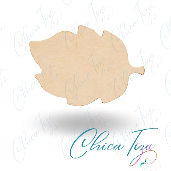 Unfinished autumn leaf wooden cutout by ChicaTiza