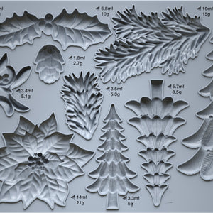 Boughs of Holly 6 × 10-inch IOD Encore mould