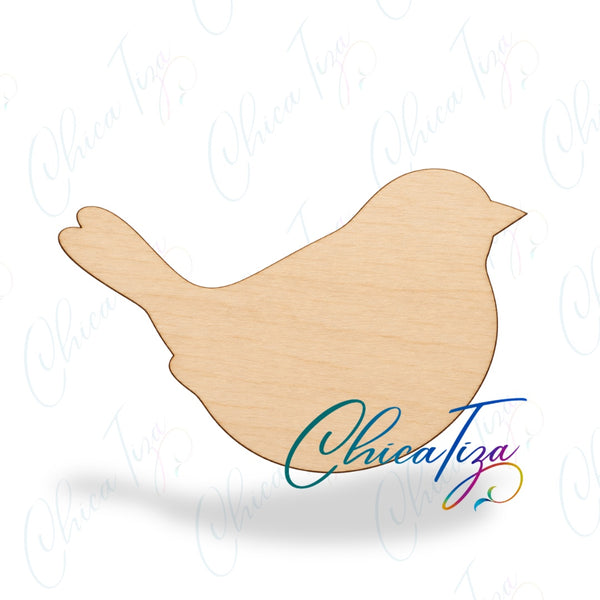 Little Bird unfinished wood cutout craft blank by ChicaTiza