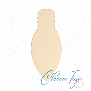 Vintage Christmas Bulb Wood Cutout Craft Blank by ChicaTiza