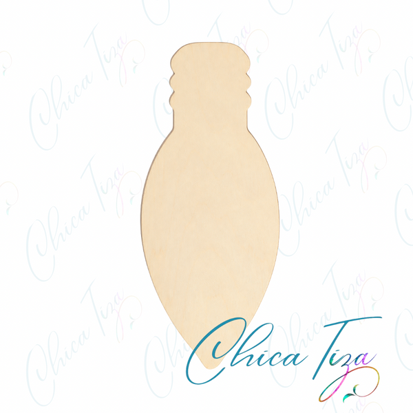 Vintage Christmas Bulb Wood Cutout Craft Blank by ChicaTiza