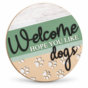 We Hope You Love Dogs Craft Kit by ChicaTiza — round wooden design on a white background with a soft shadow