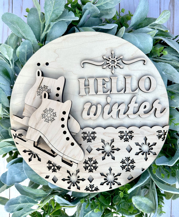 Ice Skates Hello ChicaTiza craft kit