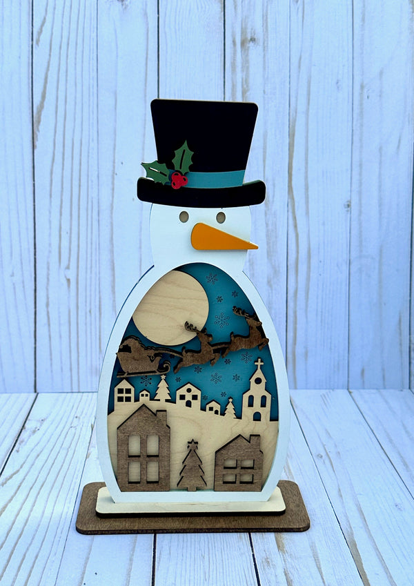 Snowman Santa Scene ChicaTiza craft kit