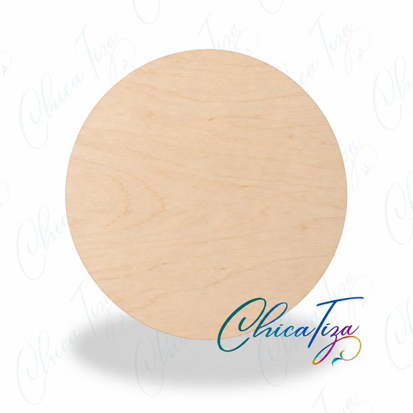 Unfinished maple circle wood cutout craft blank by ChicaTiza