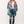 Gisele Embroidered Poncho: Turquoise with Rust Multi / One Size Fits Most