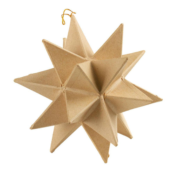 6” Paper Mache Moravian Star Ornament