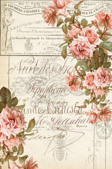 Floral Ephemera Decoupage Paper - Roycycled Treasures (Copy)