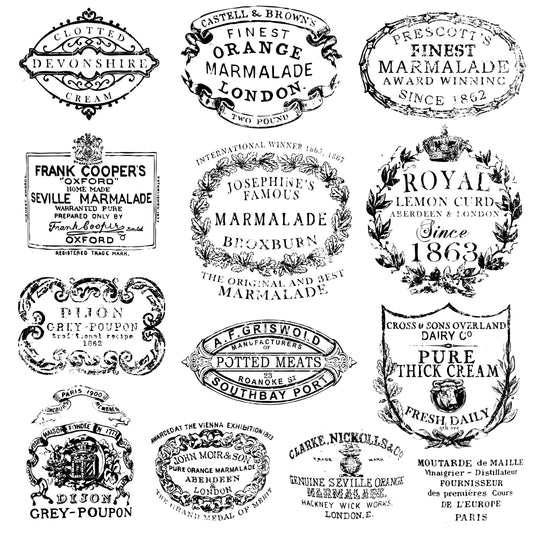 IOD Crockery 12x12 Decor Stamp™