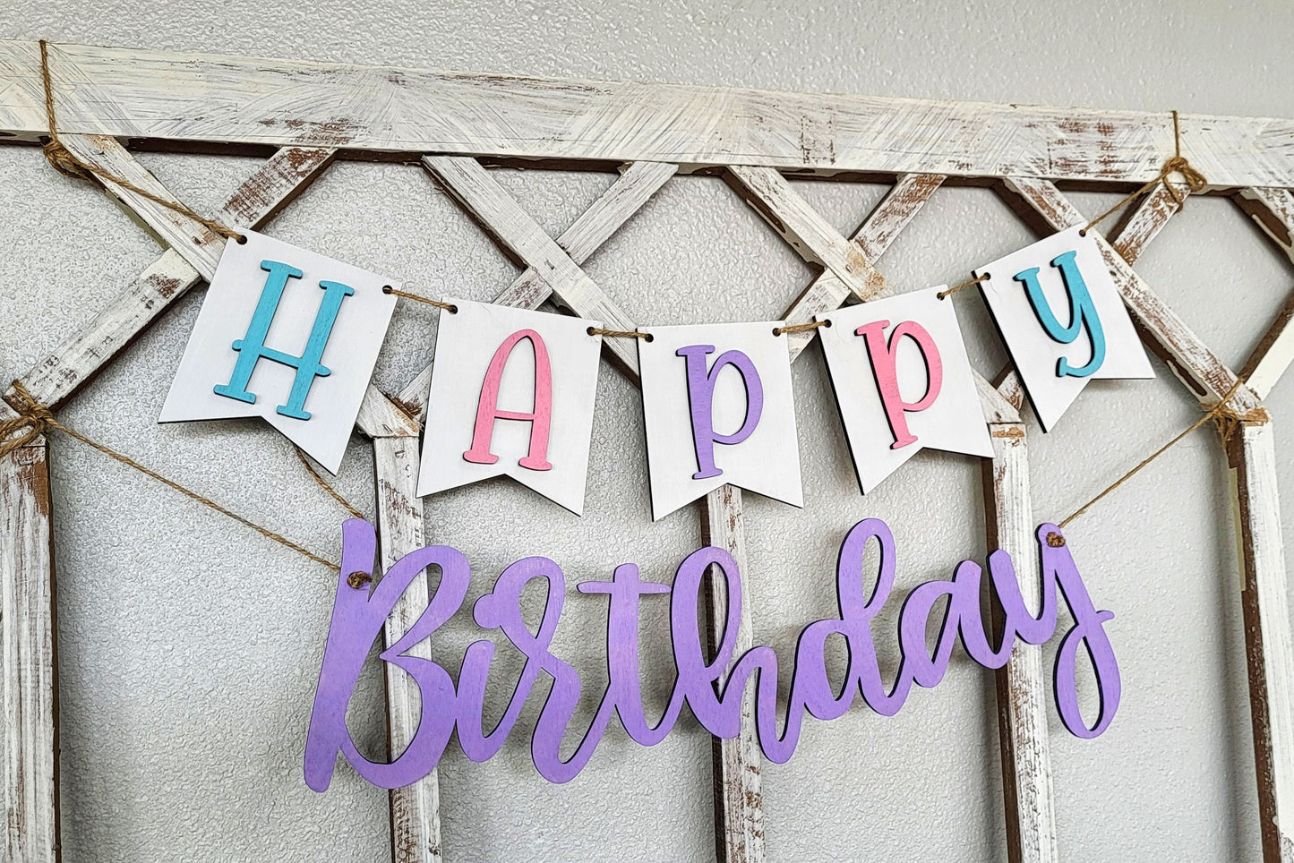 Birthday  Wood Tiered Tray - ChicaTiza Paint Kit