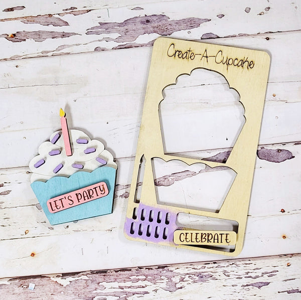 Birthday  Wood Tiered Tray - ChicaTiza Paint Kit