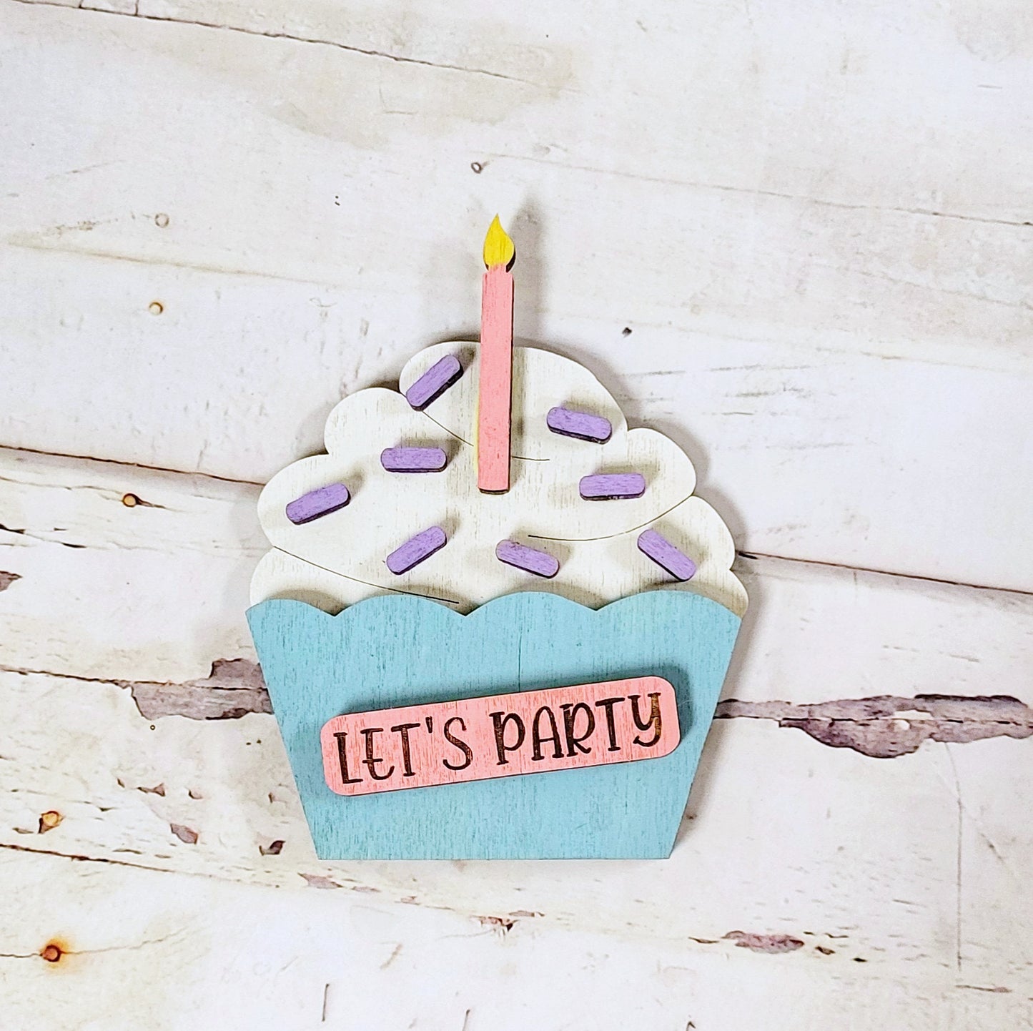 Birthday  Wood Tiered Tray - ChicaTiza Paint Kit