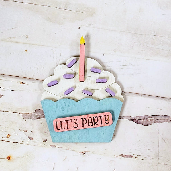 Birthday  Wood Tiered Tray - ChicaTiza Paint Kit