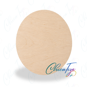 Unfinished maple oval wood cutout craft blank by ChicaTiza