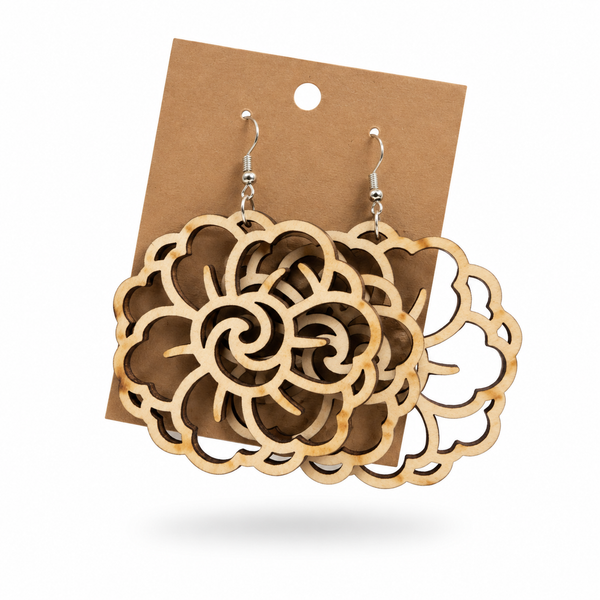 Rosita Earrings displayed on a kraft earring card