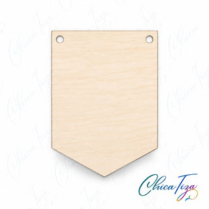 Unfinished maple single-point pennant wood cutout craft blank by ChicaTiza