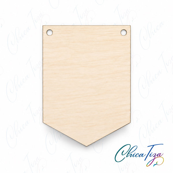 Unfinished maple single-point pennant wood cutout craft blank by ChicaTiza