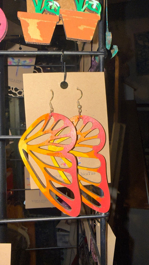 Butterfly Wing Earrings — original photograph