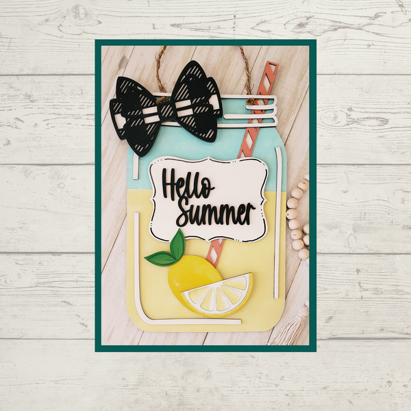 Lemonade Mason Jar  - Wooden Decor | Sign - ChicaTiza
