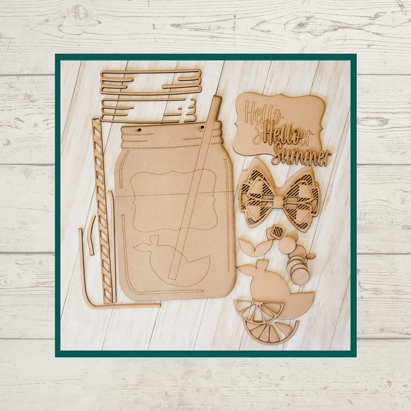 Lemonade Mason Jar  - Wooden Decor | Sign - ChicaTiza
