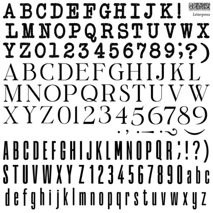 Letterpress 12x12 IOD Stamp™